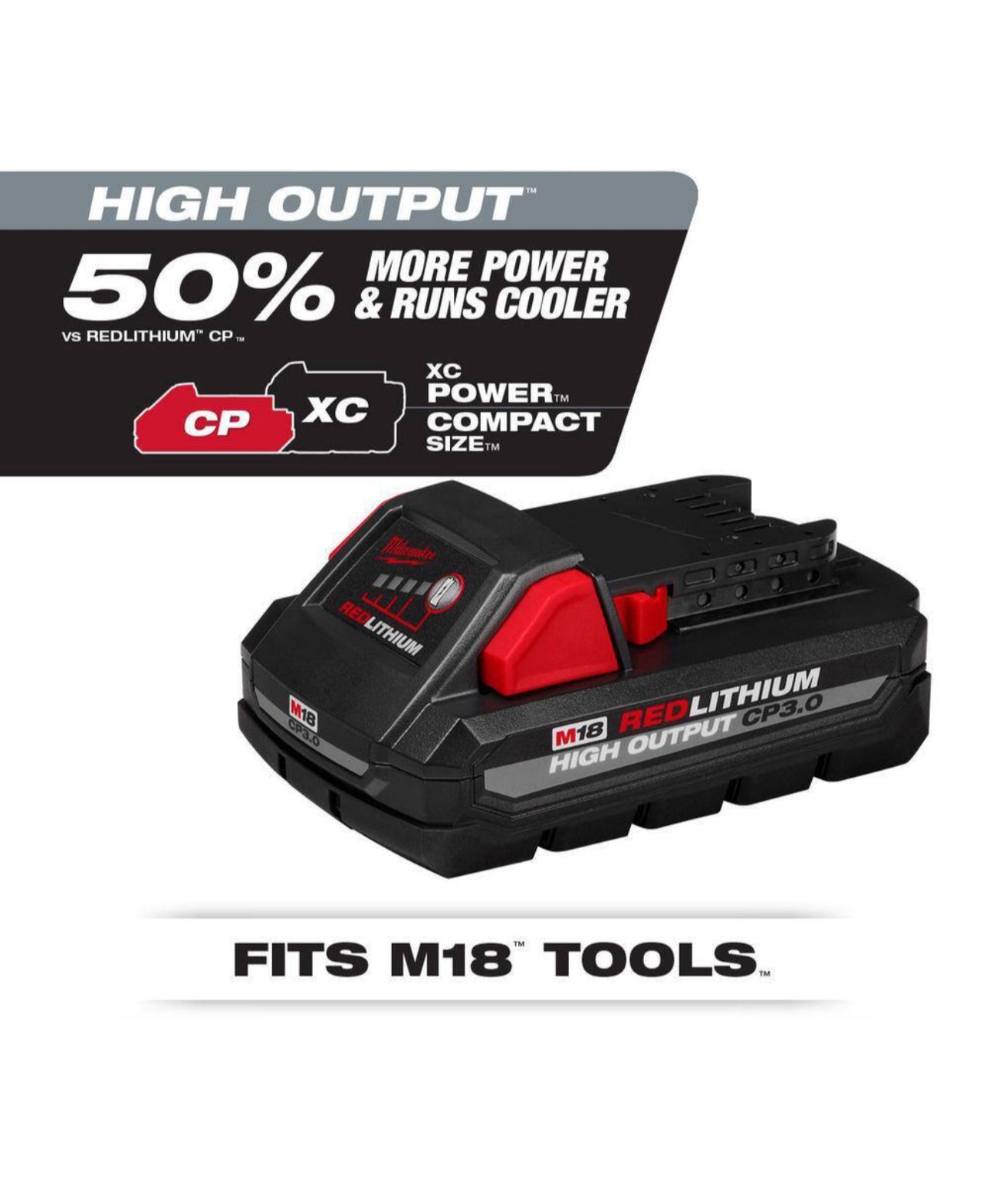 Batería Milwaukee M18 de alto rendimiento de 6,0 Ah y 3,0 Ah (paquete de 2)