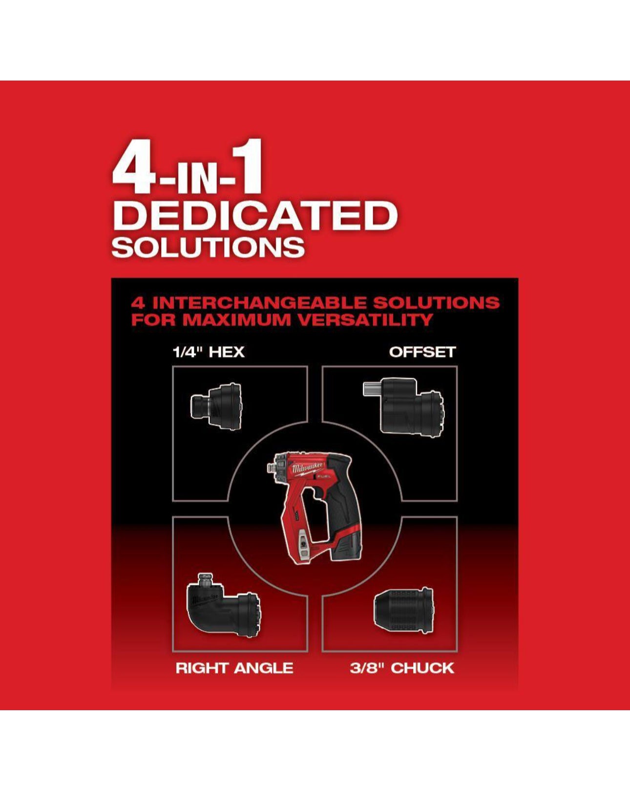 Taladro atornillador de instalación de COMBUSTIBLE Milwaukee de 3/8” M12 (2505-20)