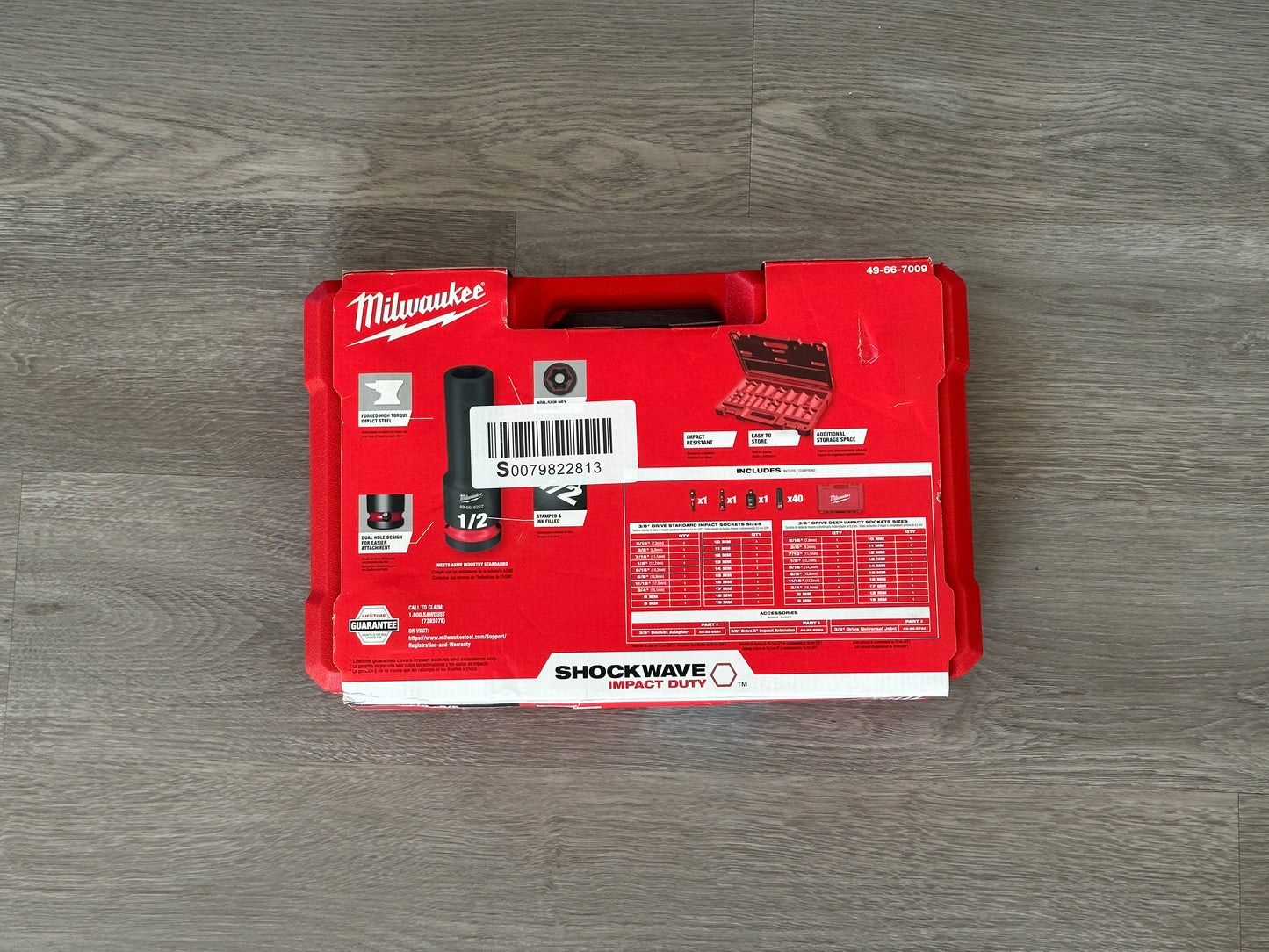 Milwaukee SHOCKWAVE 3/8 in. Drive SAE and Metric 6 Point Impact Socket Set (43-Piece)