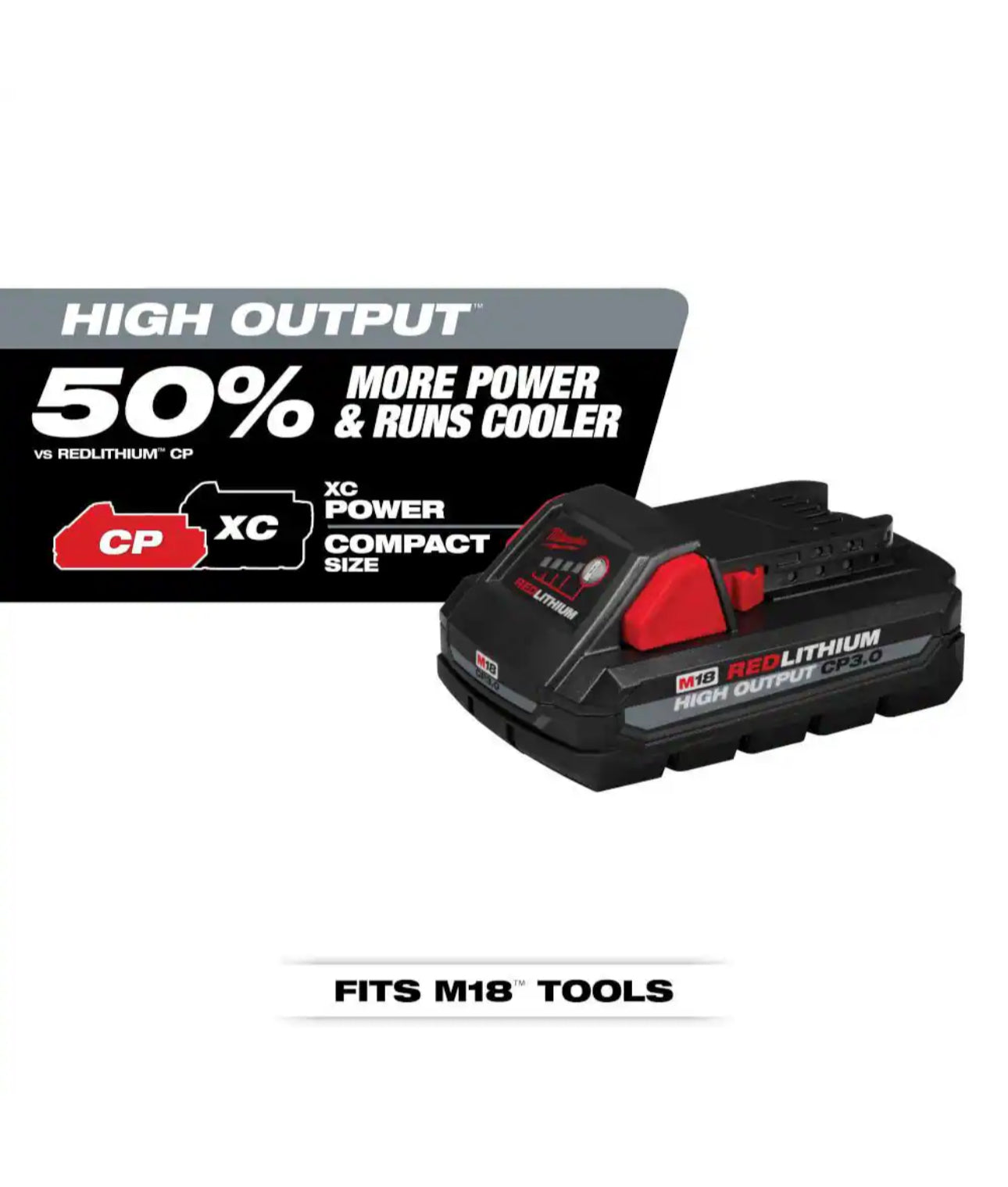 Milwaukee M18 HIGH OUTPUT CP 3,0 Ah Akkupack