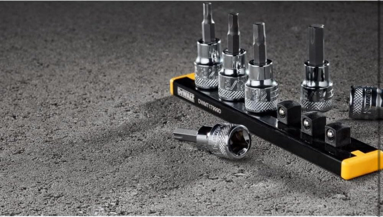 Juego de dados hexagonales SAE con accionamiento de 3/8” DEWALT (6 piezas)