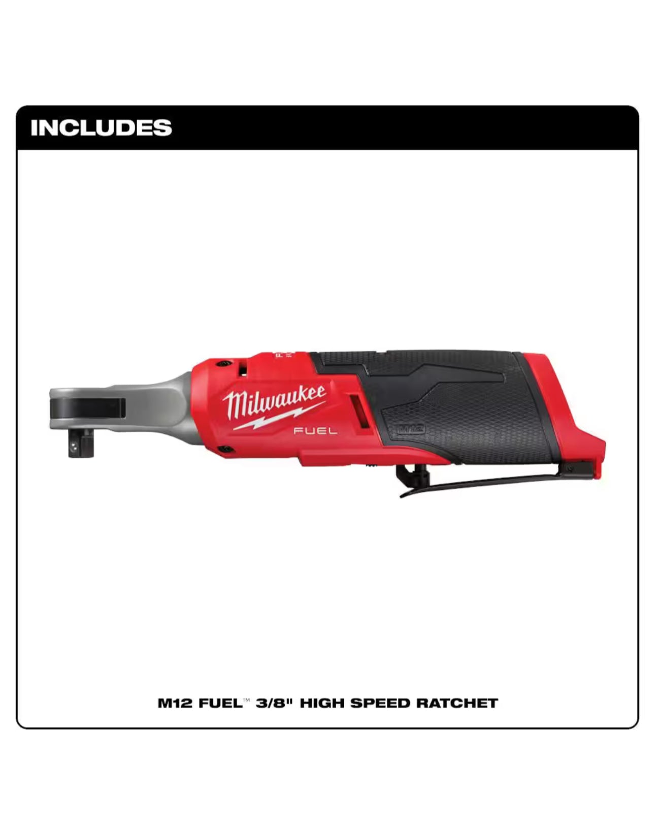 Trinquete Milwaukee M12 Fuel de alta velocidad de 3/8 pulg. (2567-20)