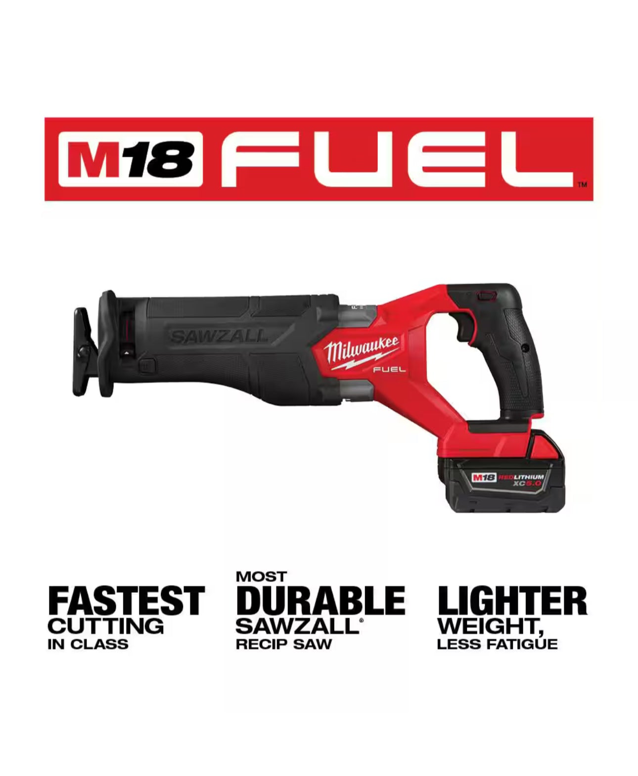 Milwaukee M18 GEN-2 bürstenlose Akku-Säbelsäge SAWZALL (2821-20)