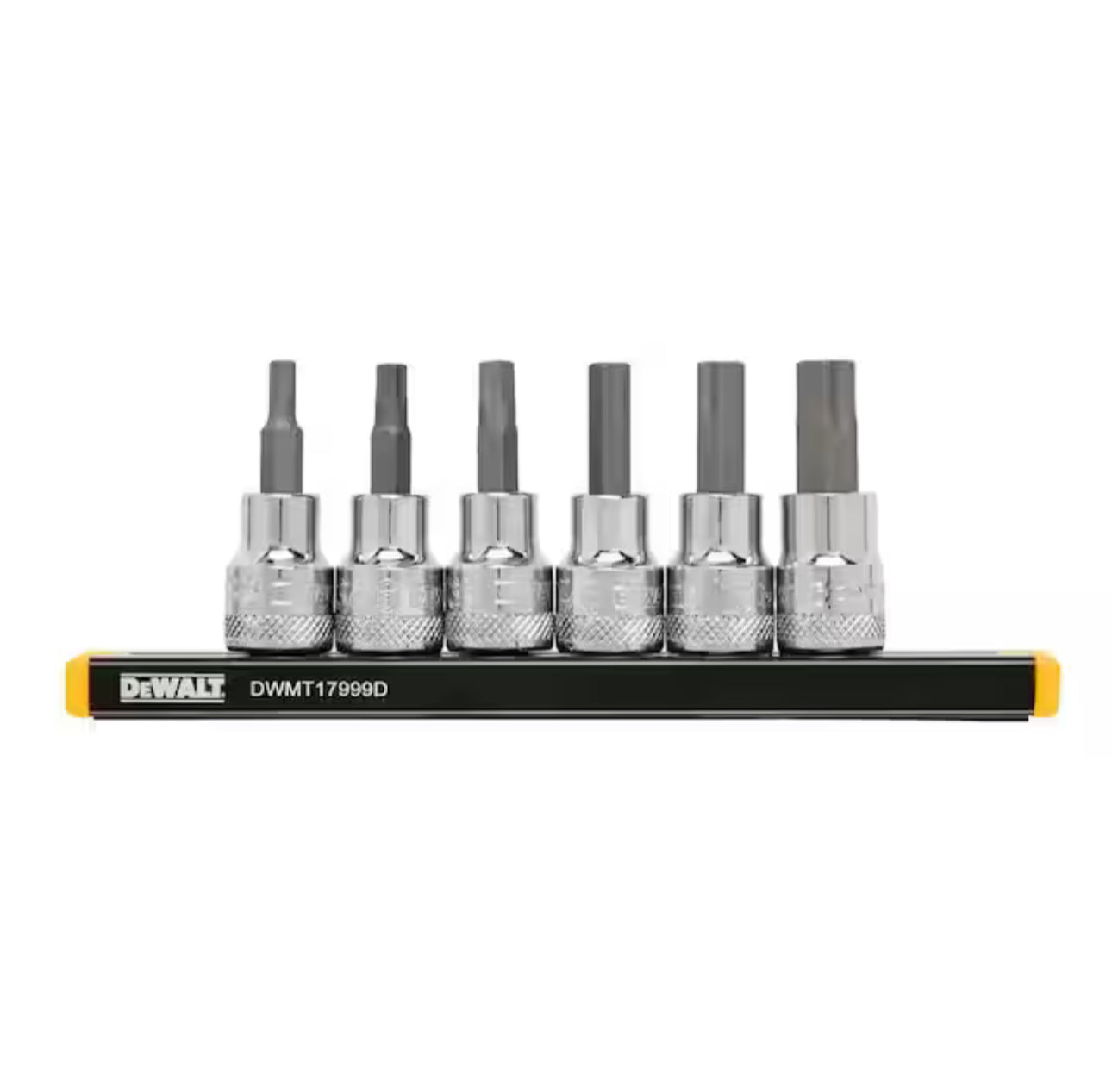 Juego de dados hexagonales SAE con accionamiento de 3/8” DEWALT (6 piezas)