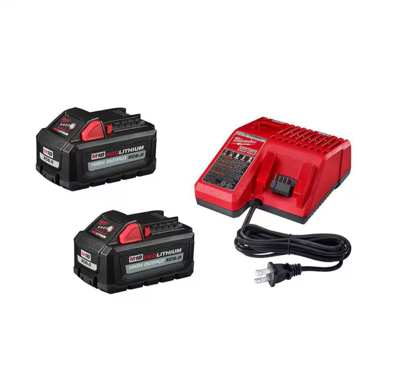 Milwaukee M18 High Output Starter Kit with two 6.0 Ah Batteries and Charger