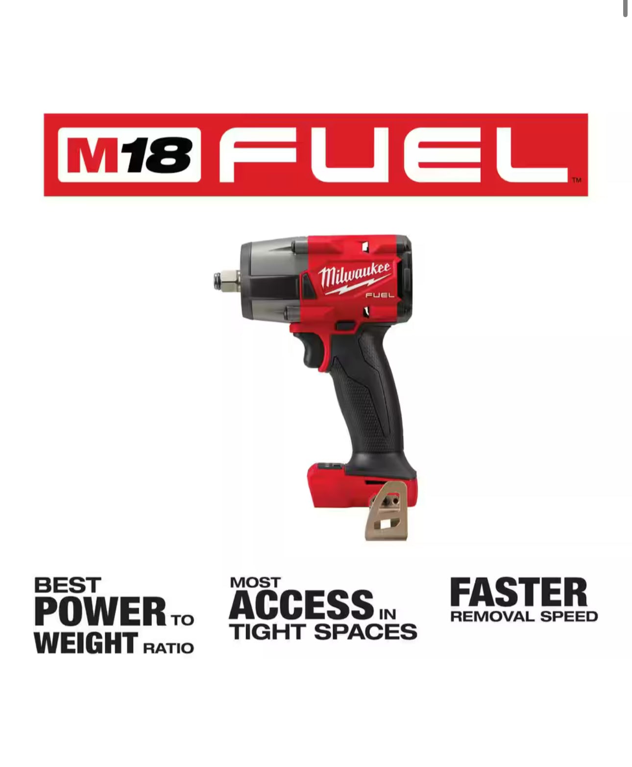 Milwaukee M18 Fuel Mid Torque 1/2” Impact Wrench (2962-20)