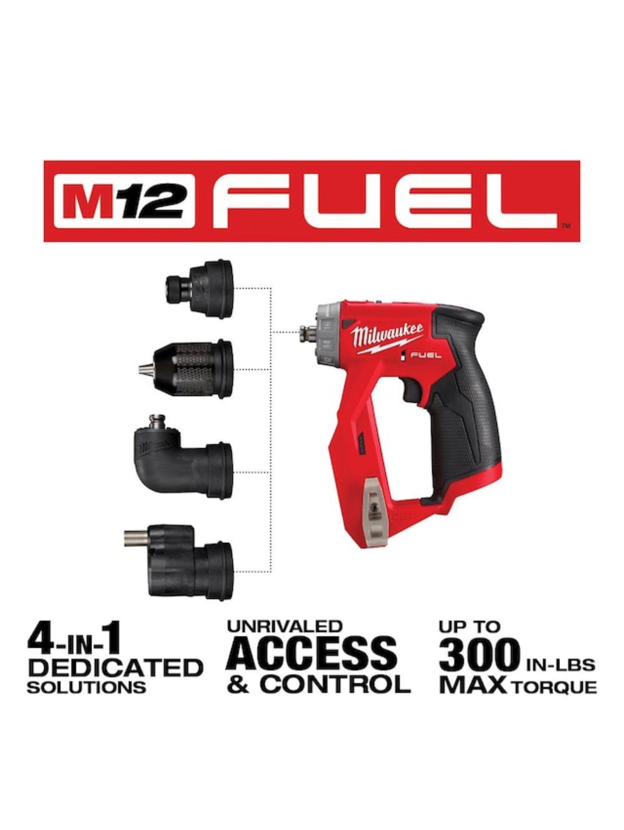 Taladro atornillador de instalación de COMBUSTIBLE Milwaukee de 3/8” M12 (2505-20)