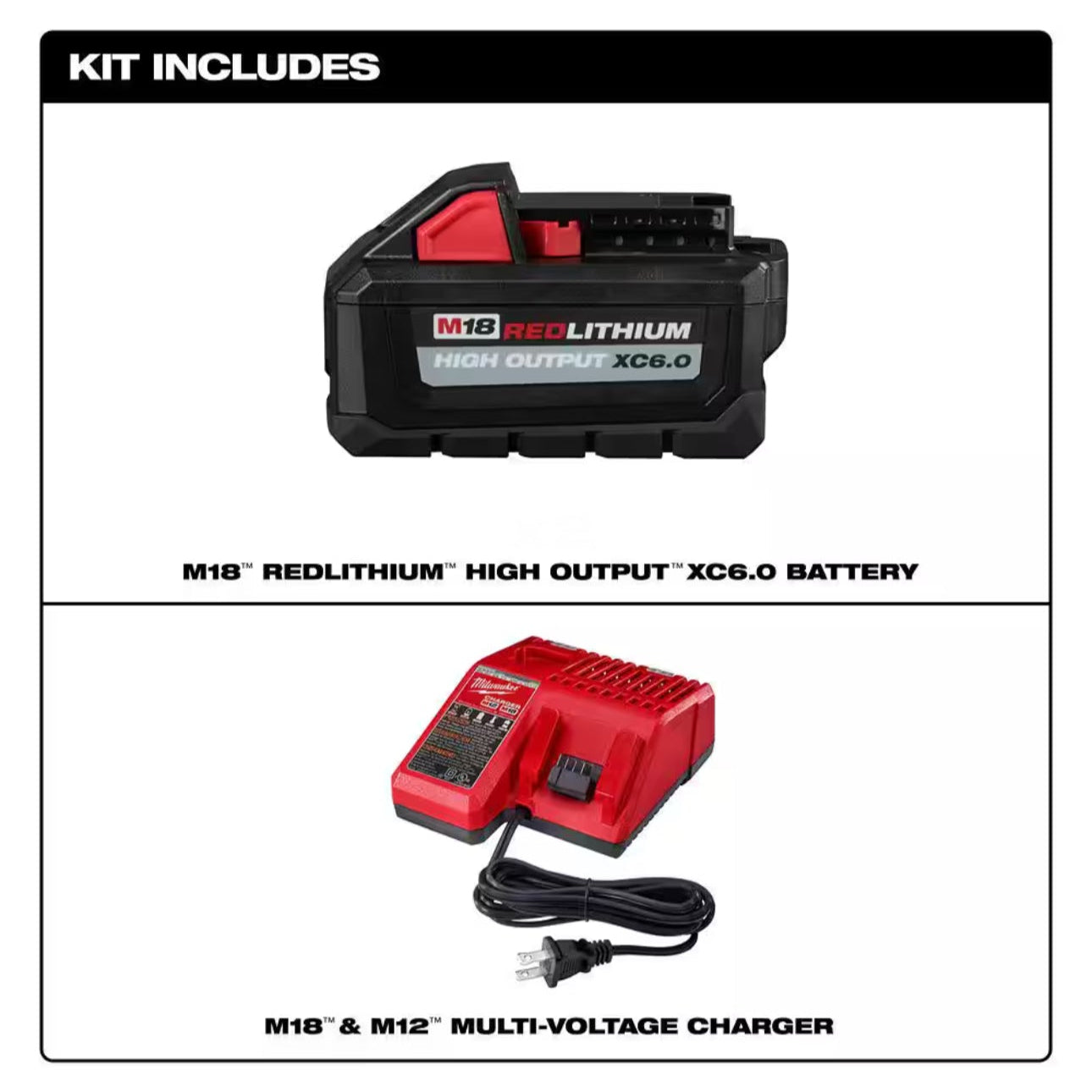 Milwaukee XC6.0 Battery with Rapid Charger