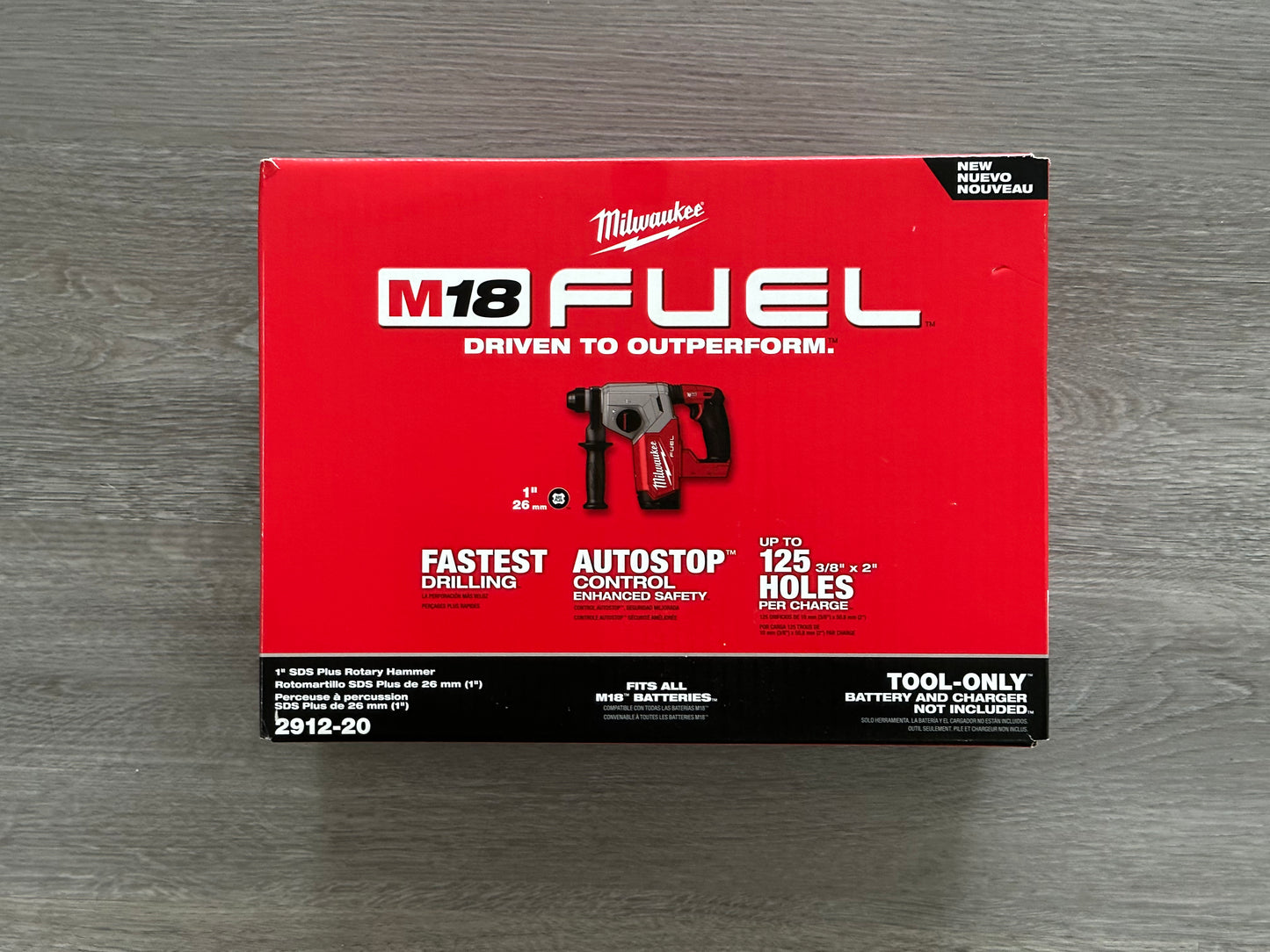 Milwaukee M18 FUEL 1" SDS-Plus-Bohrhammer (2912-20)