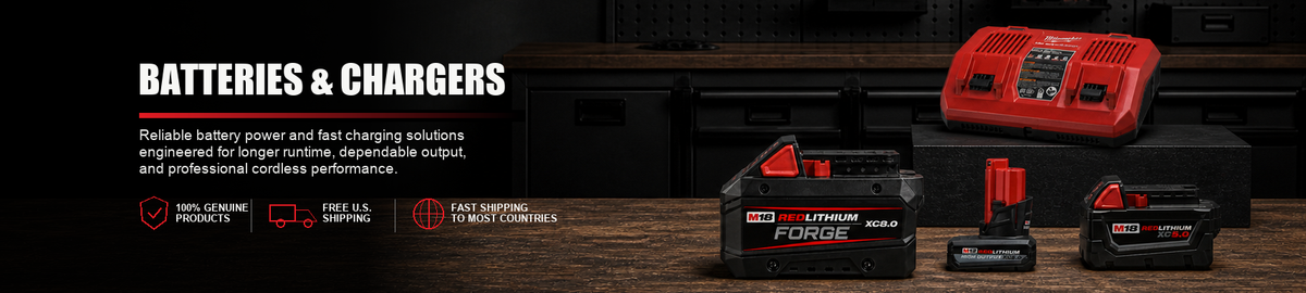 Genuine cordless power tool batteries and chargers from Mike Resells.