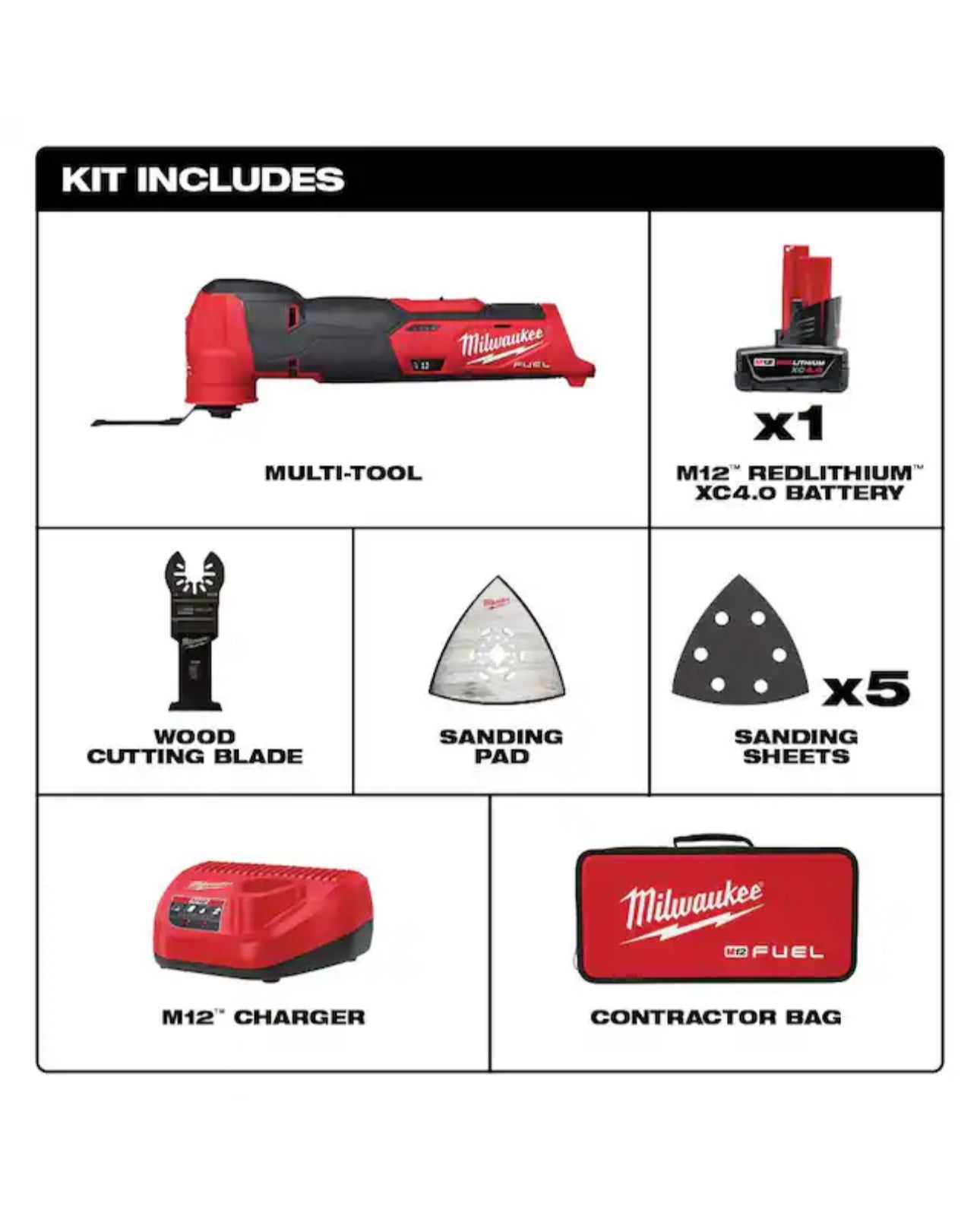Milwaukee M12 FUEL Oscillating Multi-Tool Kit (2526-21XC)