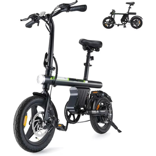Authenticity Guarantee.Adult Electric Bike 500W Motor, 20 Mph Folding Electric Bike, 14 Inch Adult Electric Bikeusa
