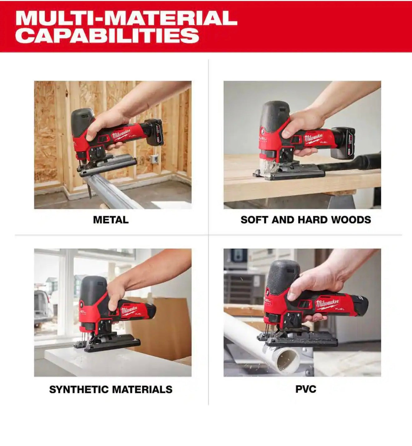 Milwaukee M12 12V Fuel Cordless Jig Saw (2545-20)