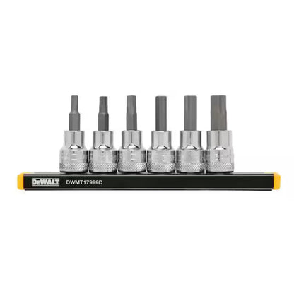 Juego de dados hexagonales SAE con accionamiento de 3/8” DEWALT (6 piezas)