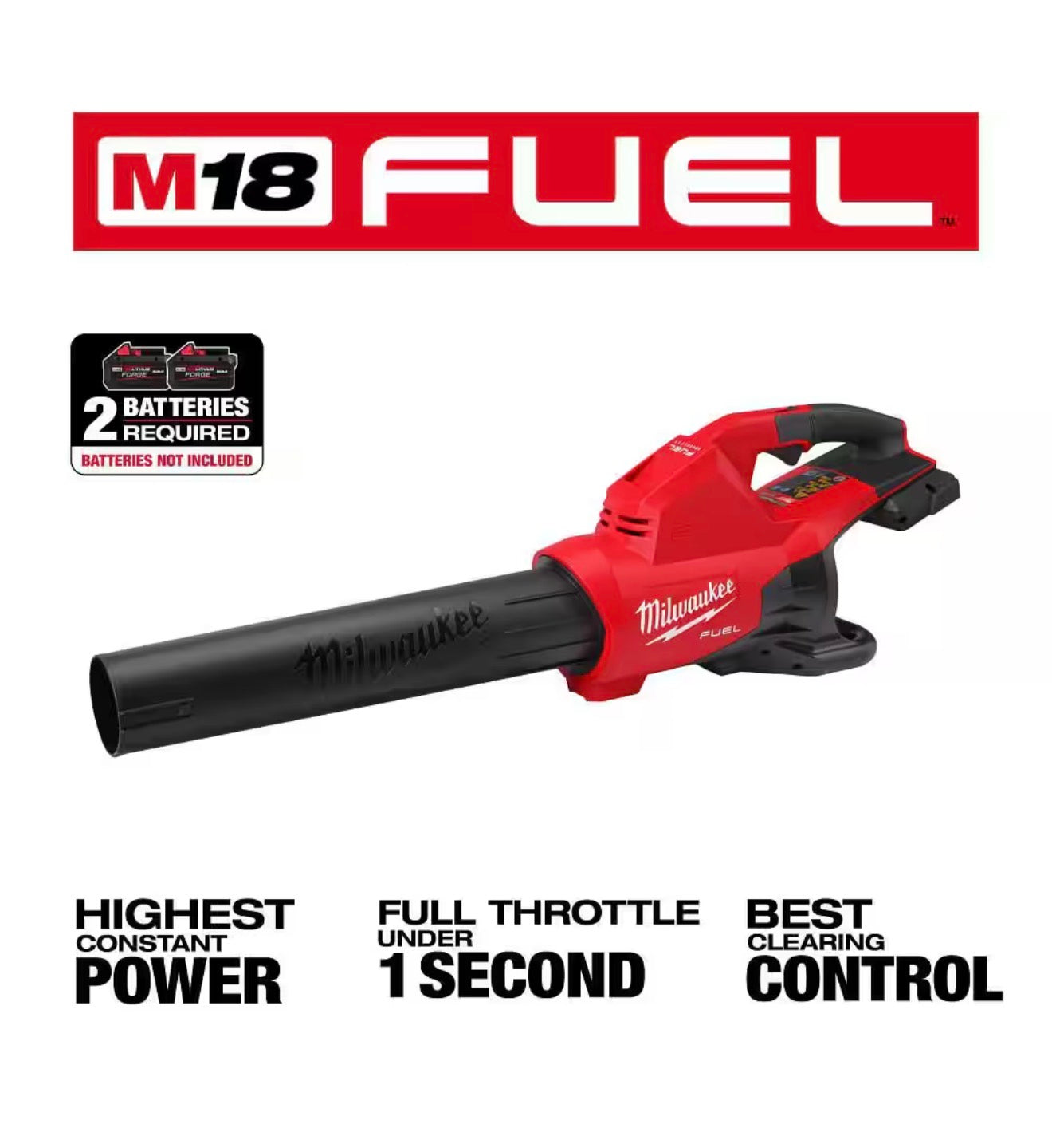 Milwaukee M18 FUEL Dual Battery 145 MPH 600 CFM 18V Handheld Blower (2824-20)