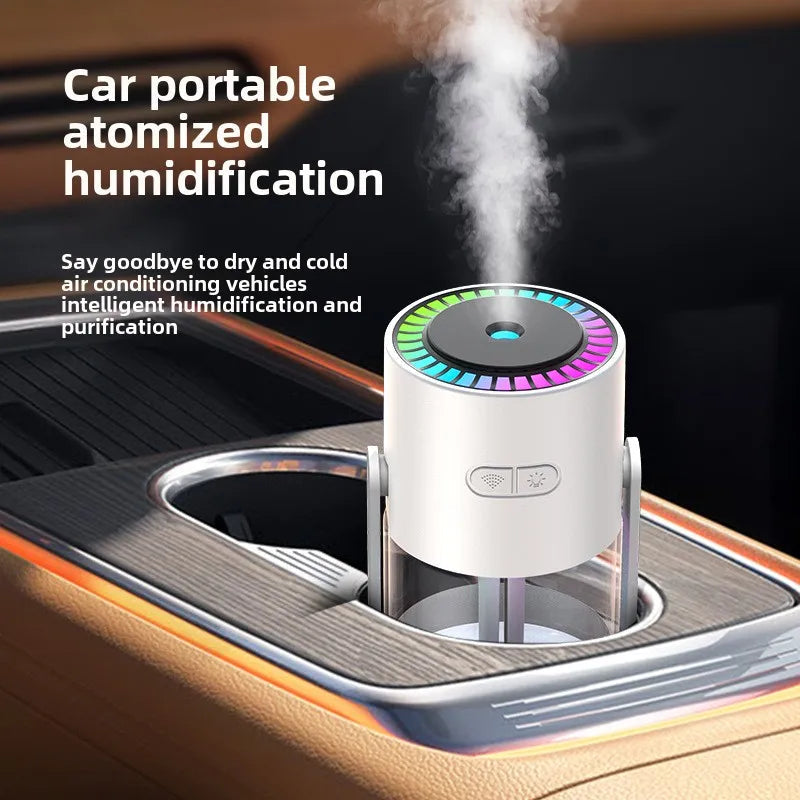 Air Humidifier Portable Humidifier with Rotating Mist & Starry Light USB Car Humidifier Smart Humidifier for Home Office Travel
