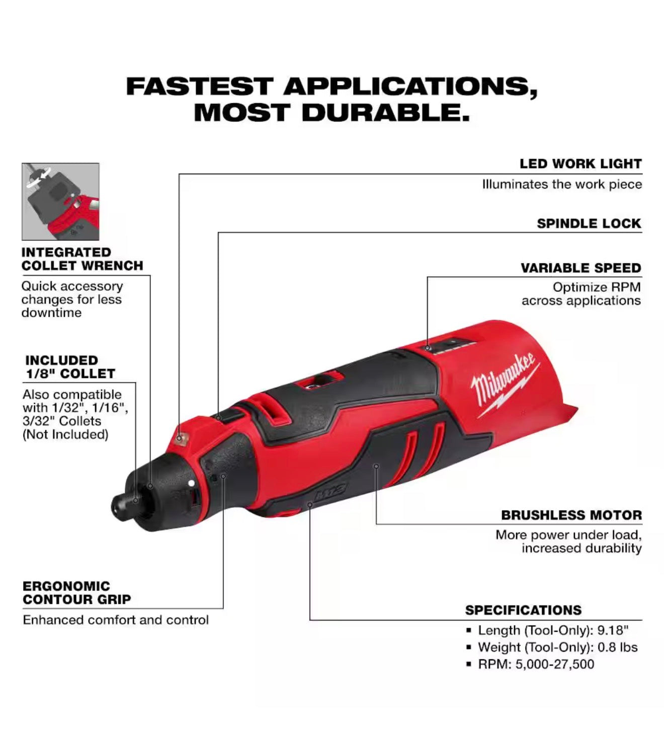 Milwaukee Cordless Brushless Rotary Tool (2525-20)