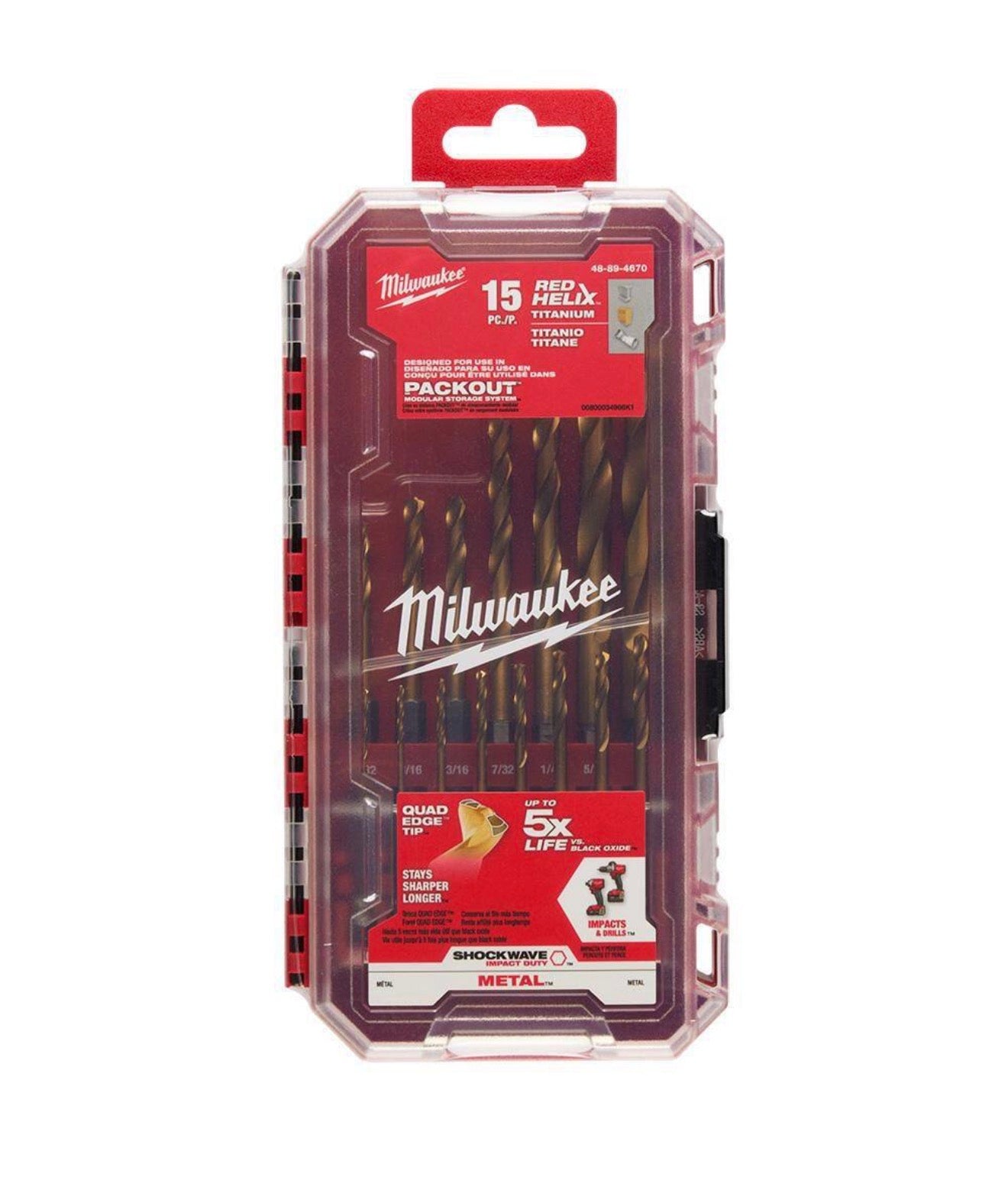 SHOCKWAVE Impact Duty Titanium Drill Bit Set (15-Piece)