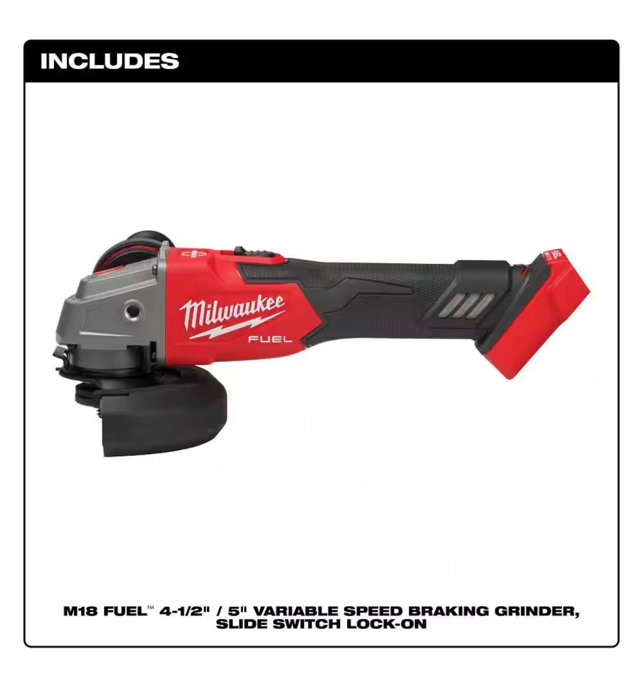 Milwaukee M18 FUEL Brushless 4-1/2 in./5 in. Grinder with Variable Speed & Slide Switch (2889-20)