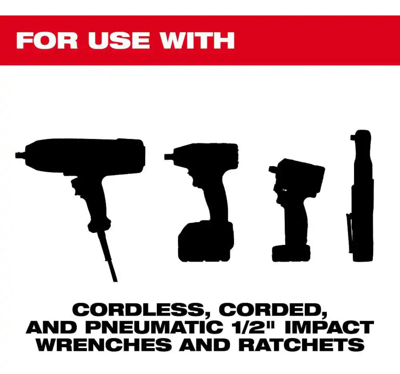 Milwaukee SHOCKWAVE 1/2” Drive SAE 6 Point Impact Socket Set (19-Piece)
