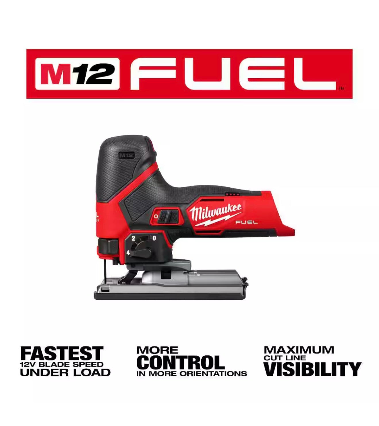 Milwaukee M12 12V Fuel Cordless Jig Saw (2545-20)