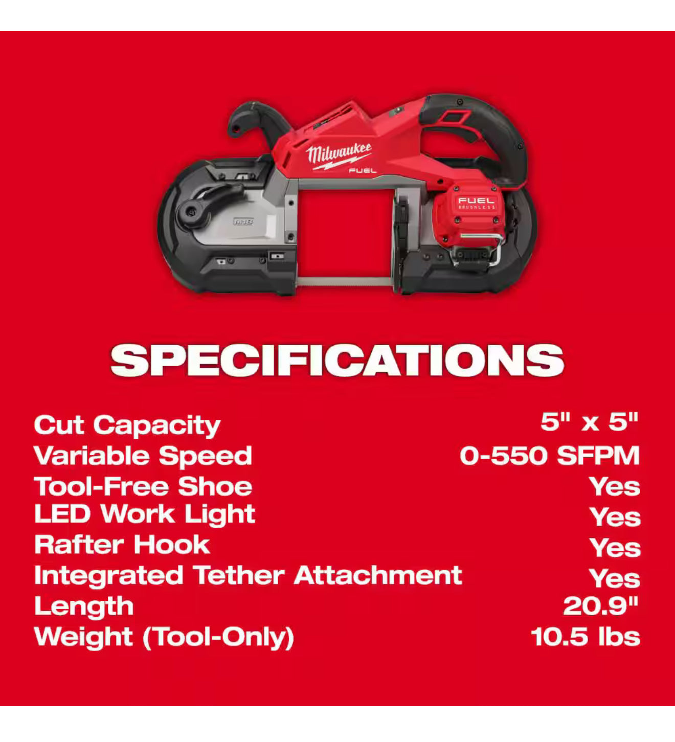 Milwaukee M18 FUEL Deep Cut Band Saw (2929-20)