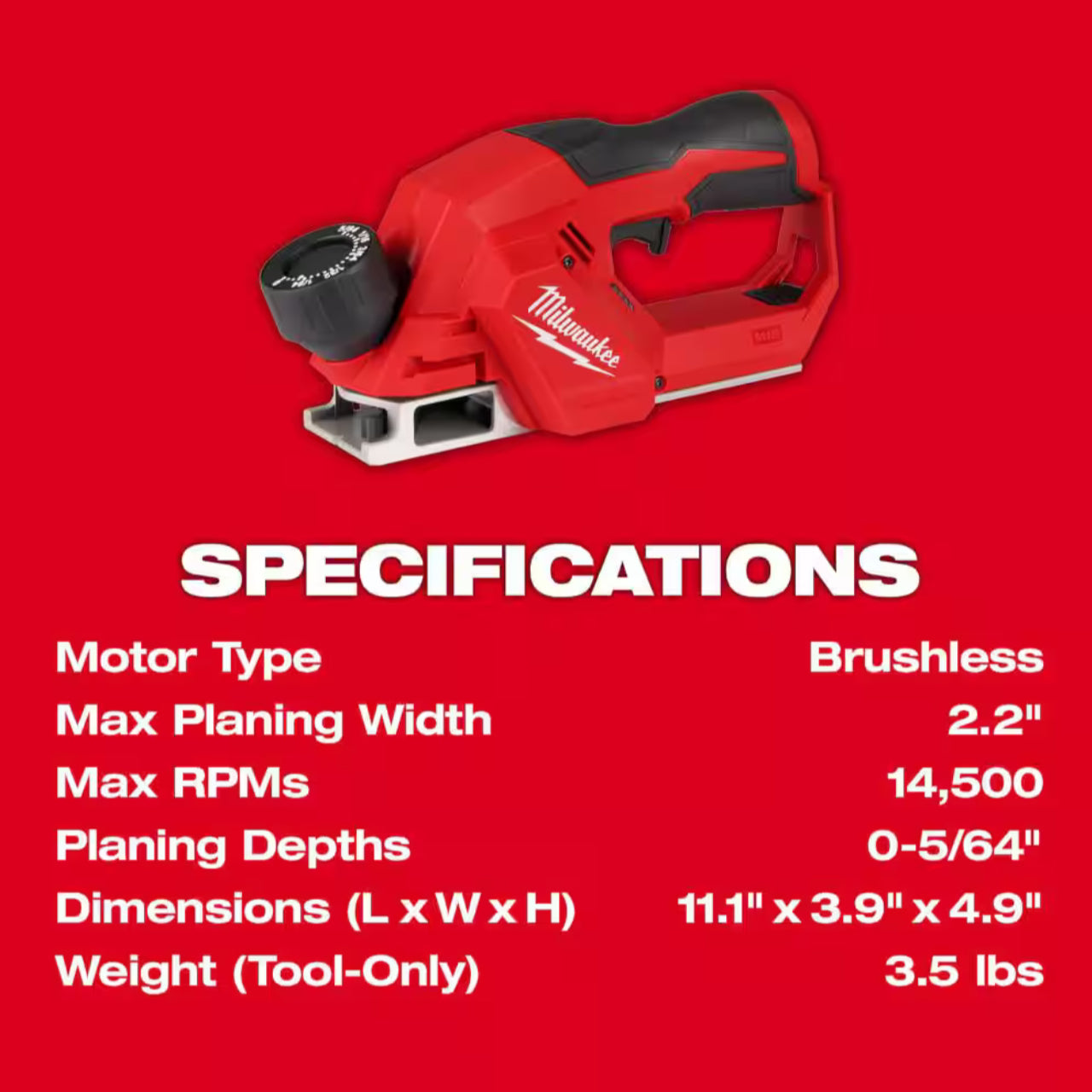 Genuine Milwaukee M12 2 Inch Planer