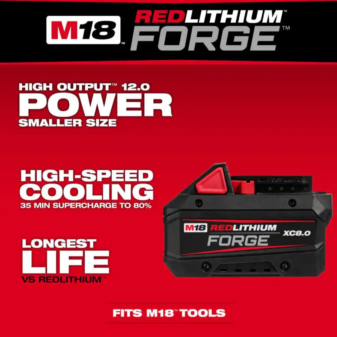 Genuine Milwaukee M18 FORGE Battery