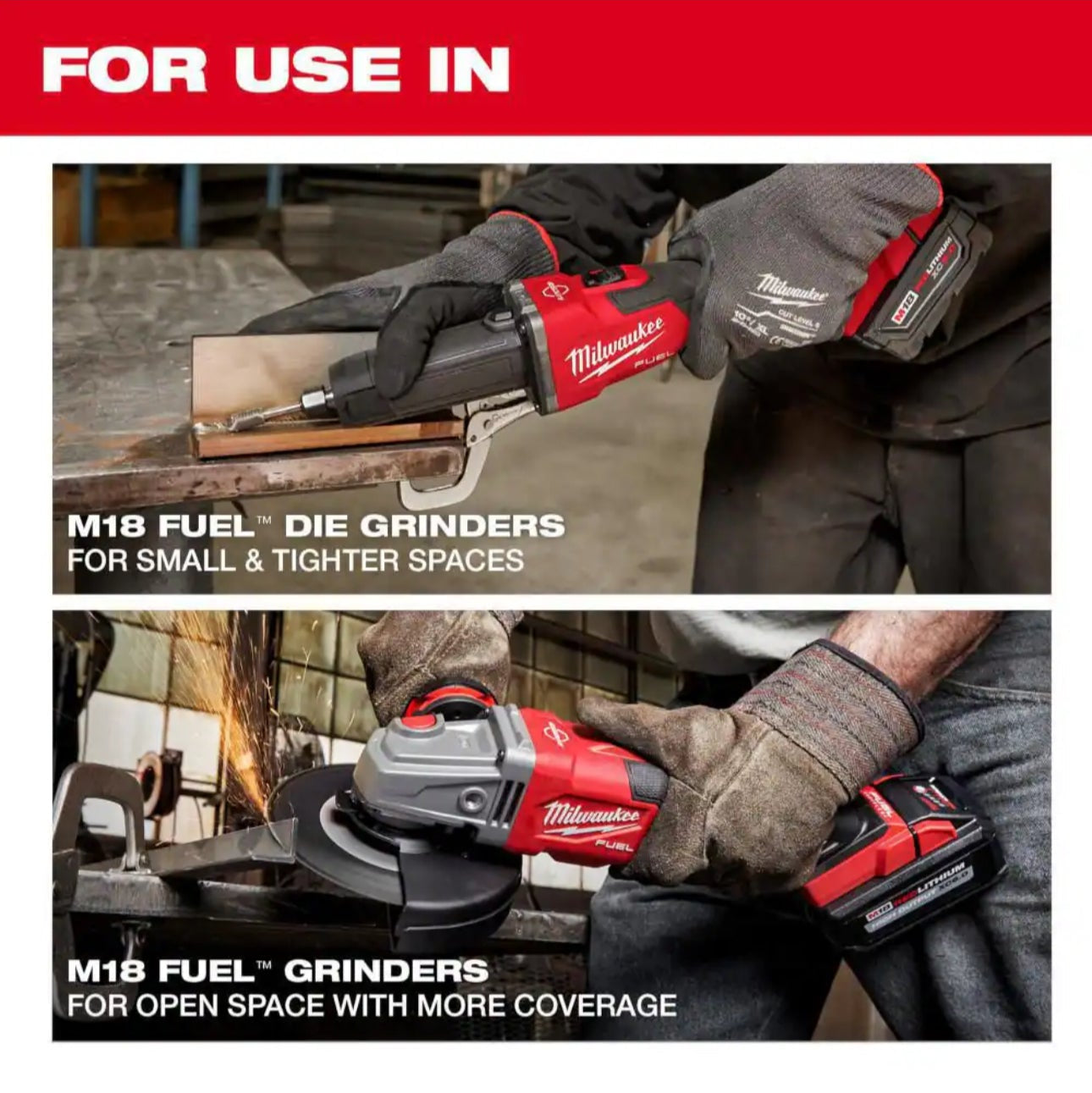 Genuine Milwaukee M18 FUEL Braking Die Grinder 2939-20 with Slide Switch and REDLINK PLUS Intelligence