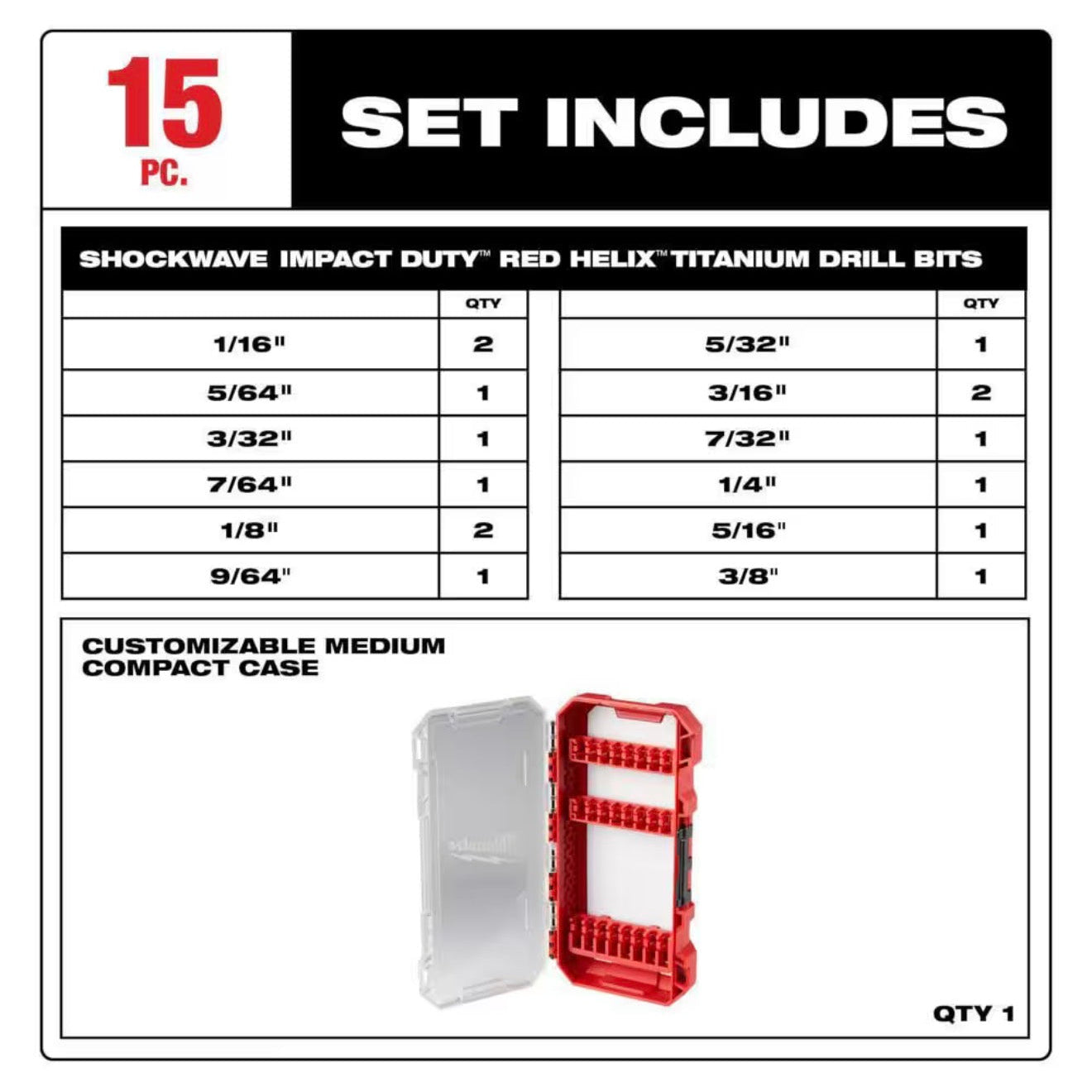 Genuine Milwaukee Titanium Hex Shank Drill Bits