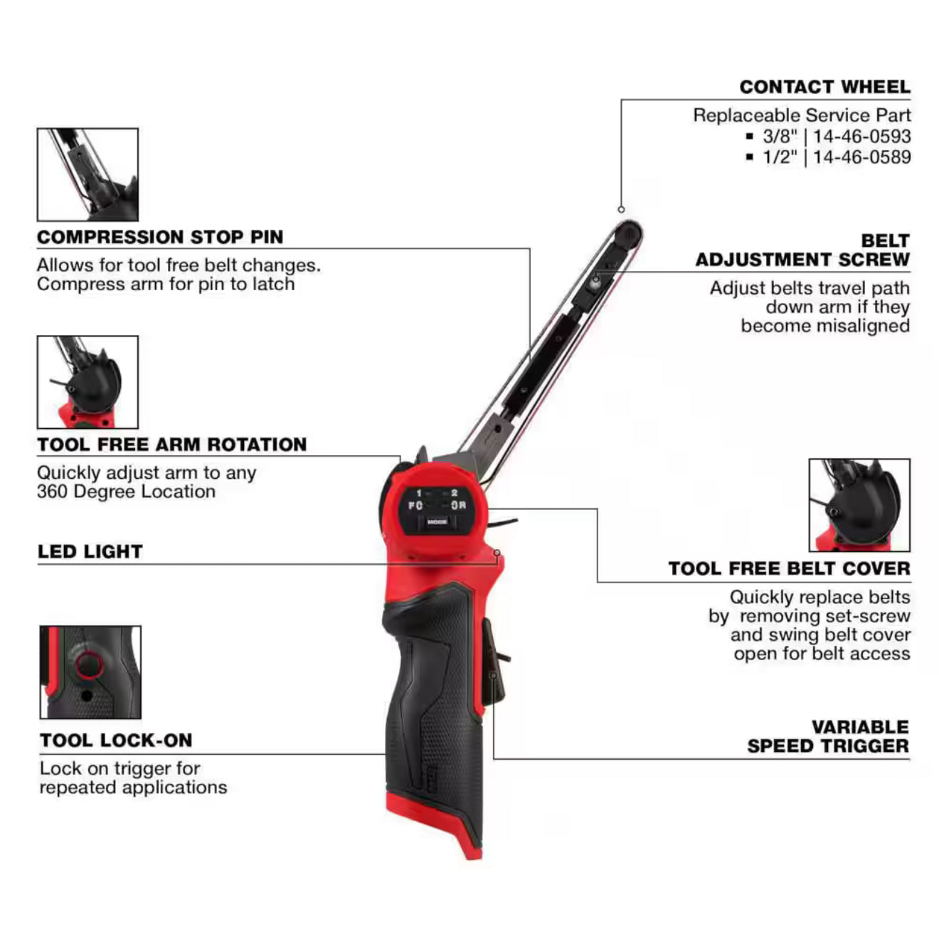 Milwaukee 2482-20 Cordless Bandfile Tool Only