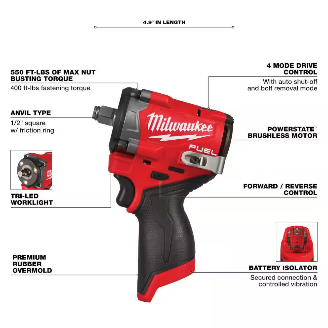 Milwaukee 2563-20 Compact Impact Wrench