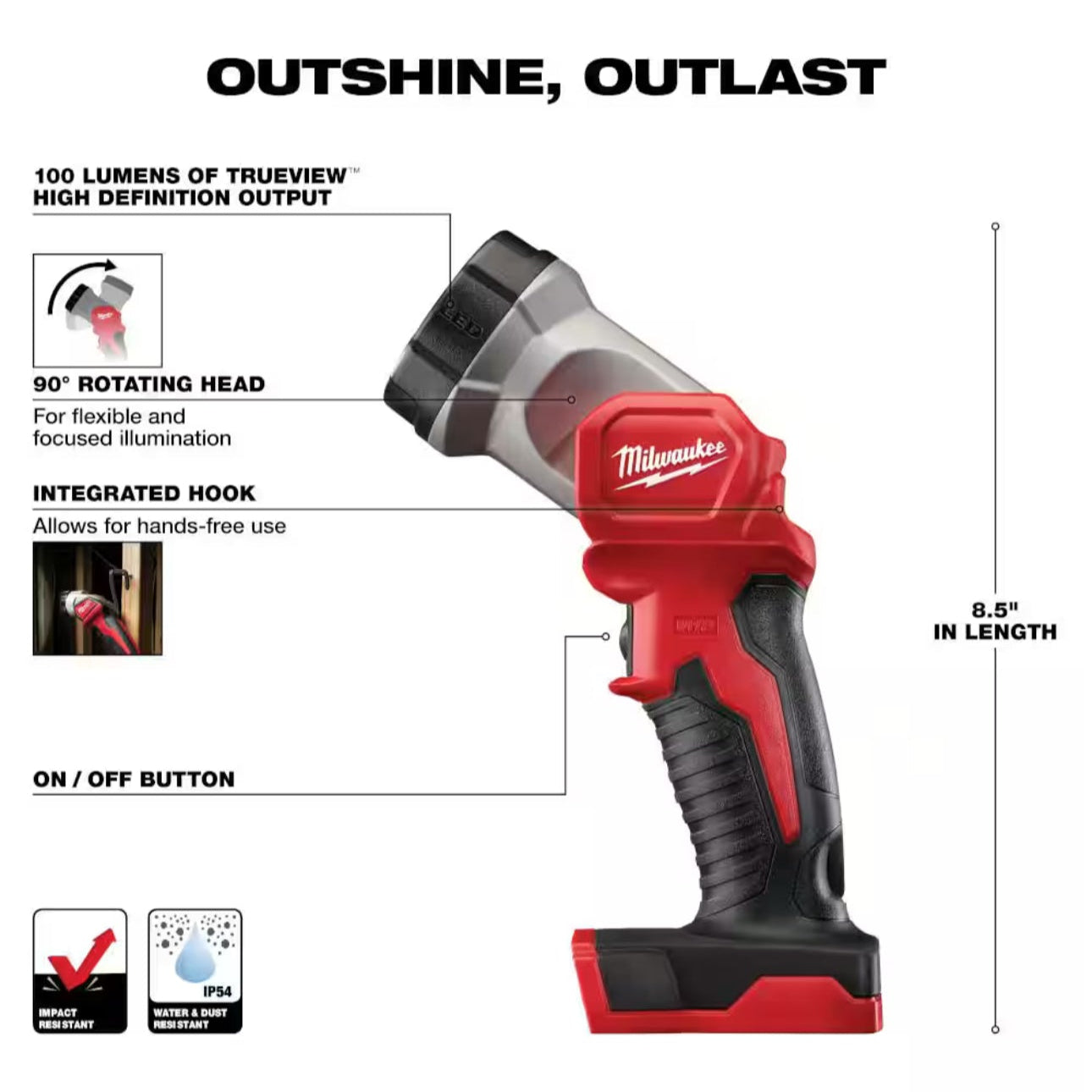 Milwaukee 2735-20 M18 LED Flashlight