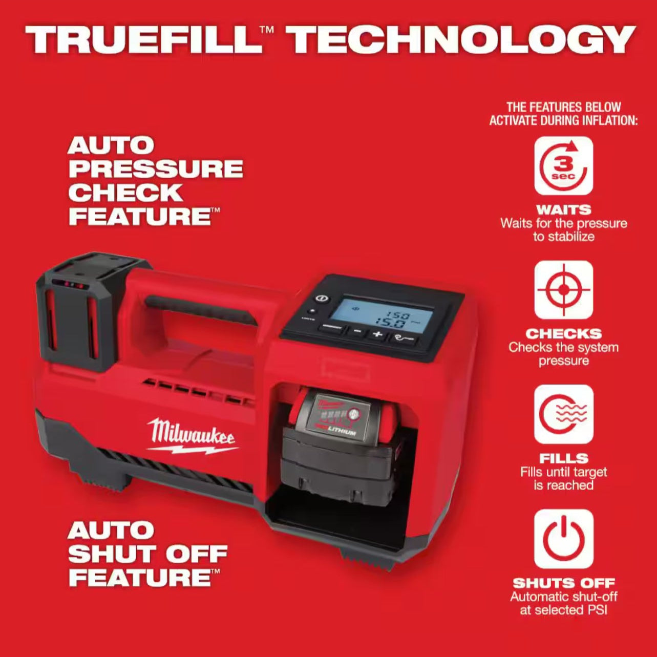 Milwaukee 2848-20 Digital Portable Inflator