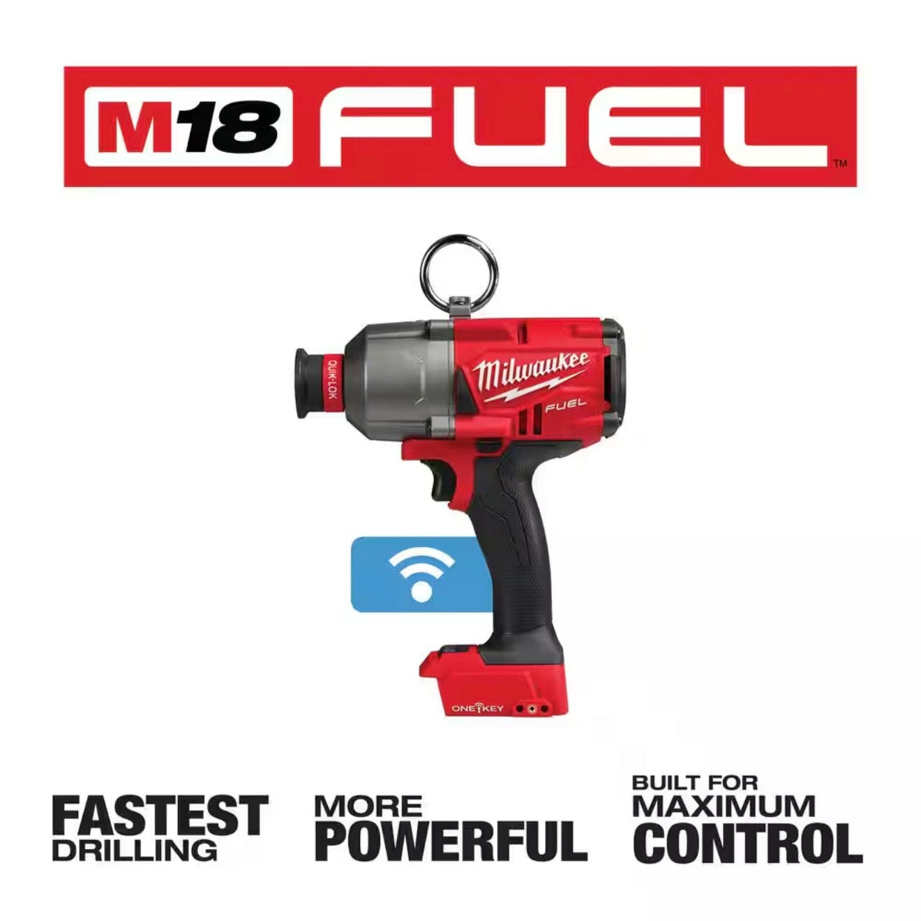 Milwaukee 2865-20 M18 FUEL ONE-KEY Utility Impact Wrench with 7/16 in. Quick-Change Hex Chuck