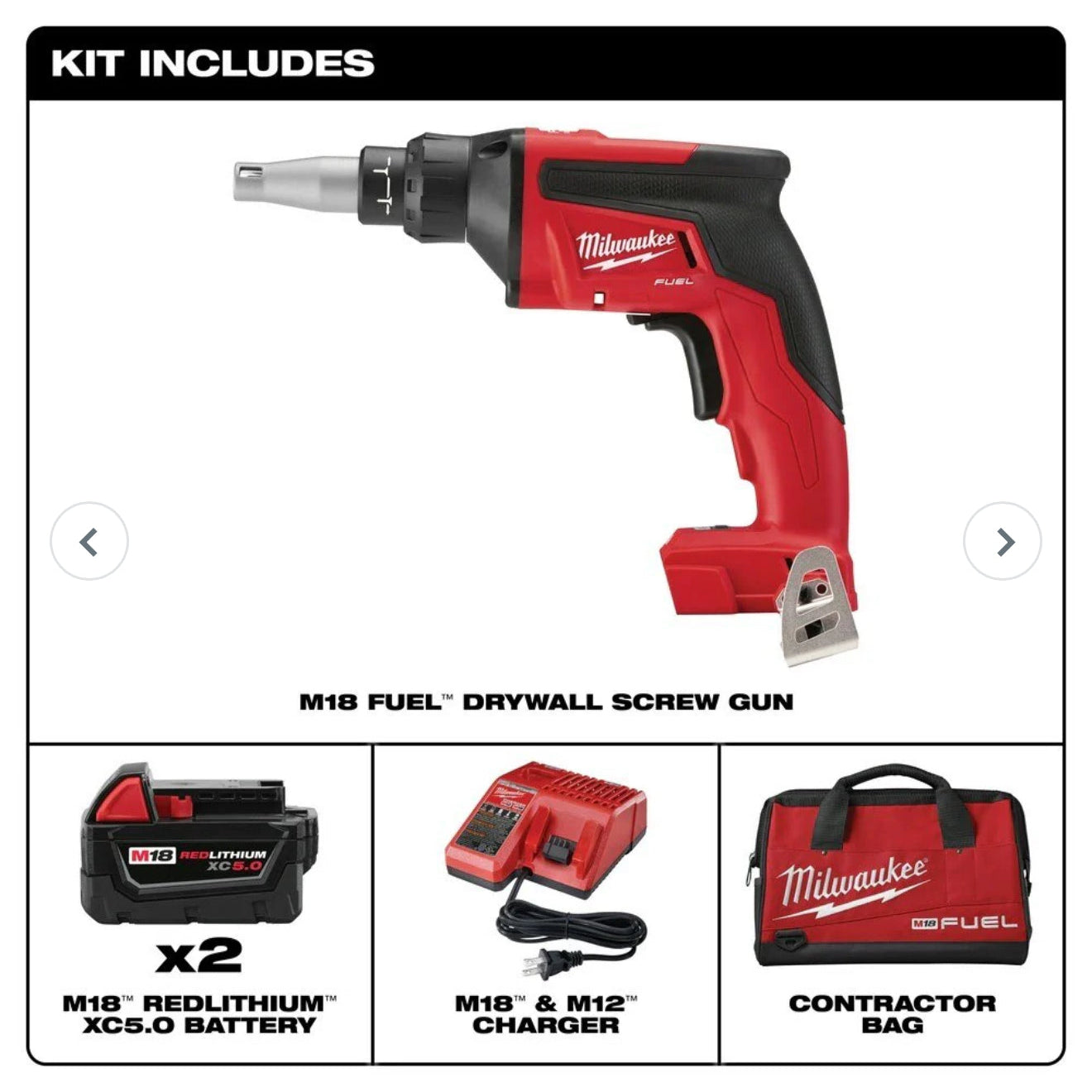 Milwaukee 2866-22 Brushless Drywall Screw Gun Kit