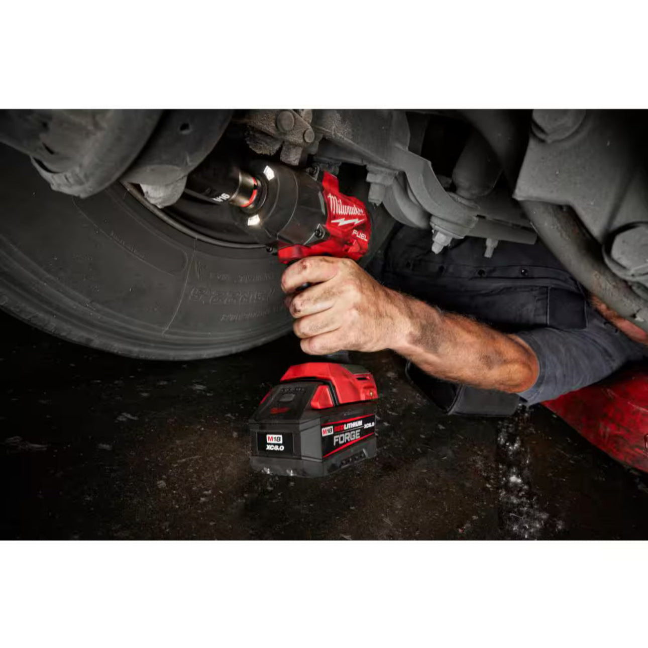 Milwaukee 2967-20 M18 FUEL High Torque 1/2 in. Impact Wrench Bare Tool with 1,600 ft-lbs Nut-Busting Torque