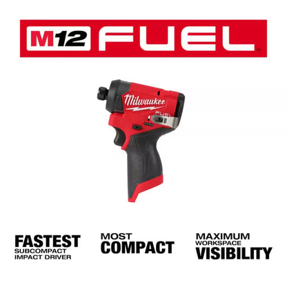 Milwaukee M12 FUEL Impact Driver with battery and charger