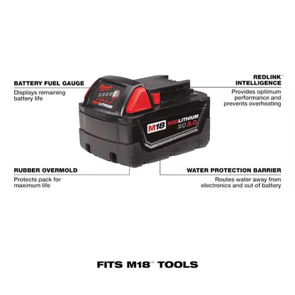 Milwaukee 48-11-1828 M18 REDLITHIUM XC 3.0Ah Battery Pack with REDLINK Intelligence and Fuel Gauge
