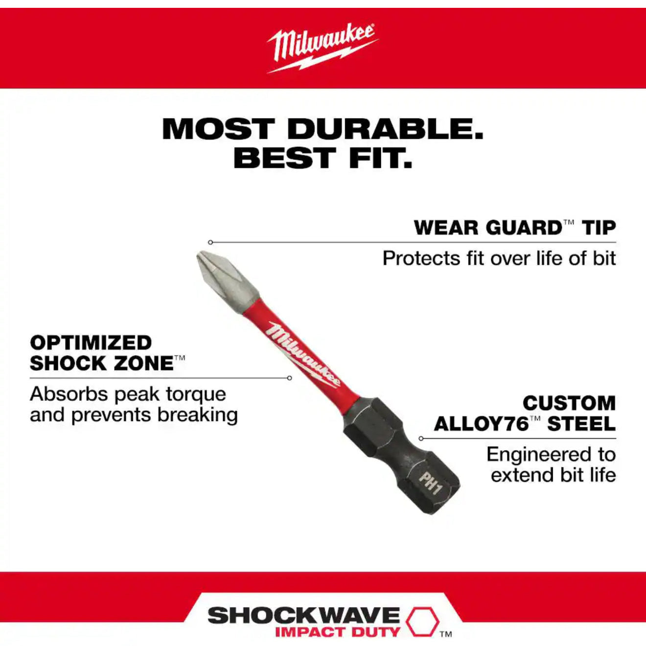 Milwaukee Alloy Steel Driver Bit Set