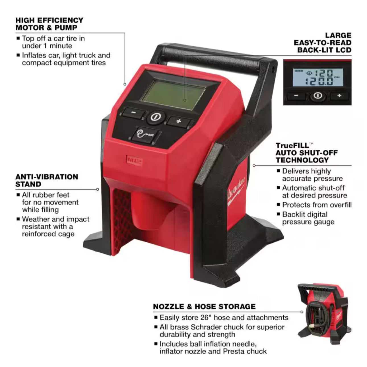 Milwaukee Cordless M12 Tire Inflator