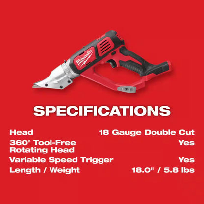 Milwaukee Double Cut Sheet Metal Shear