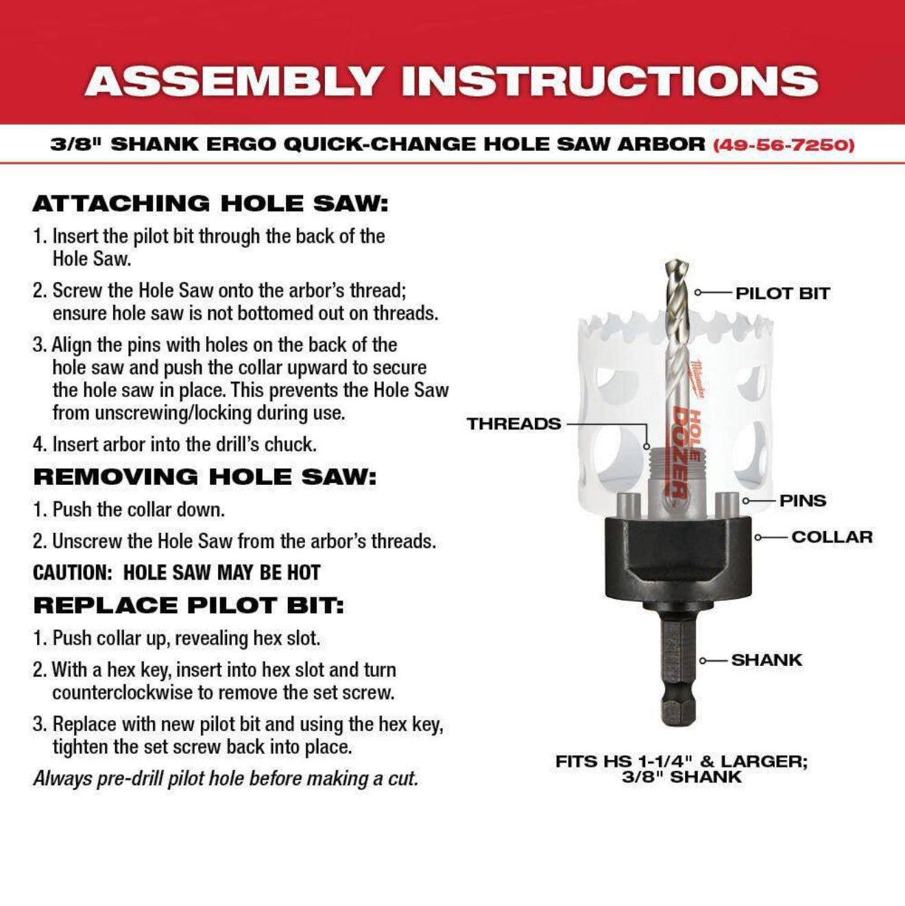 Milwaukee HOLE DOZER Hole Saw Kit