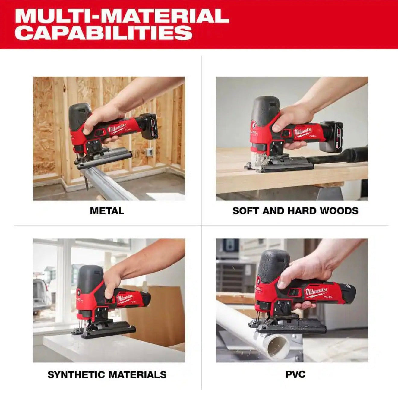 Milwaukee M12 FUEL Wood Cutting Jig Saw