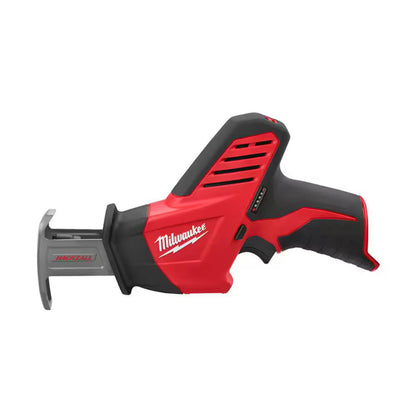 Red and black Milwaukee power tool on a white background