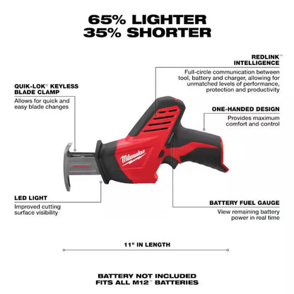 Milwaukee M12 HACKZALL Reciprocating Saw 2420-20