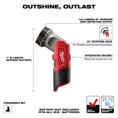 Milwaukee M12 LED Work Flashlight Tool Only