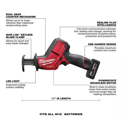 Milwaukee M12 One-Handed Reciprocating Saw Kit