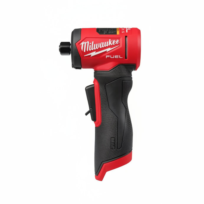 Red and black Milwaukee tool on a white background