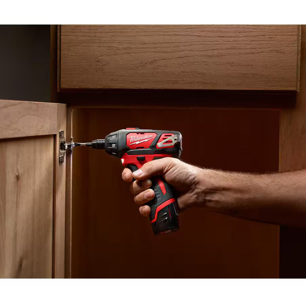 Milwaukee M12 screwdriver driving fasteners